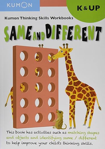 Kumon: Thinking Skills Workbooks K: Same and Different: K & Up Ages 4,5,6