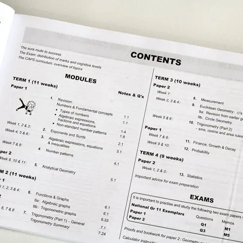 Grade 11 Mathematics 3-in-1 CAPS AFR/ENG