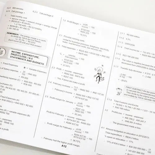 Grade 12 Maths Literacy 3-in-1 CAPS AFR/ENG