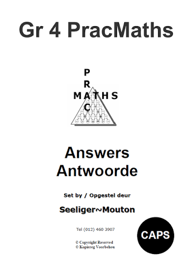 PA4 - Gr 4 PracMaths Afr (Memo included)