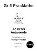 PA5 - Gr 5 PracMaths Afr (Memo included)