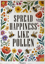 Inspirational Bee Wall Art – Printable Positive Quote Posters - Home & Office Décor on Canvas
