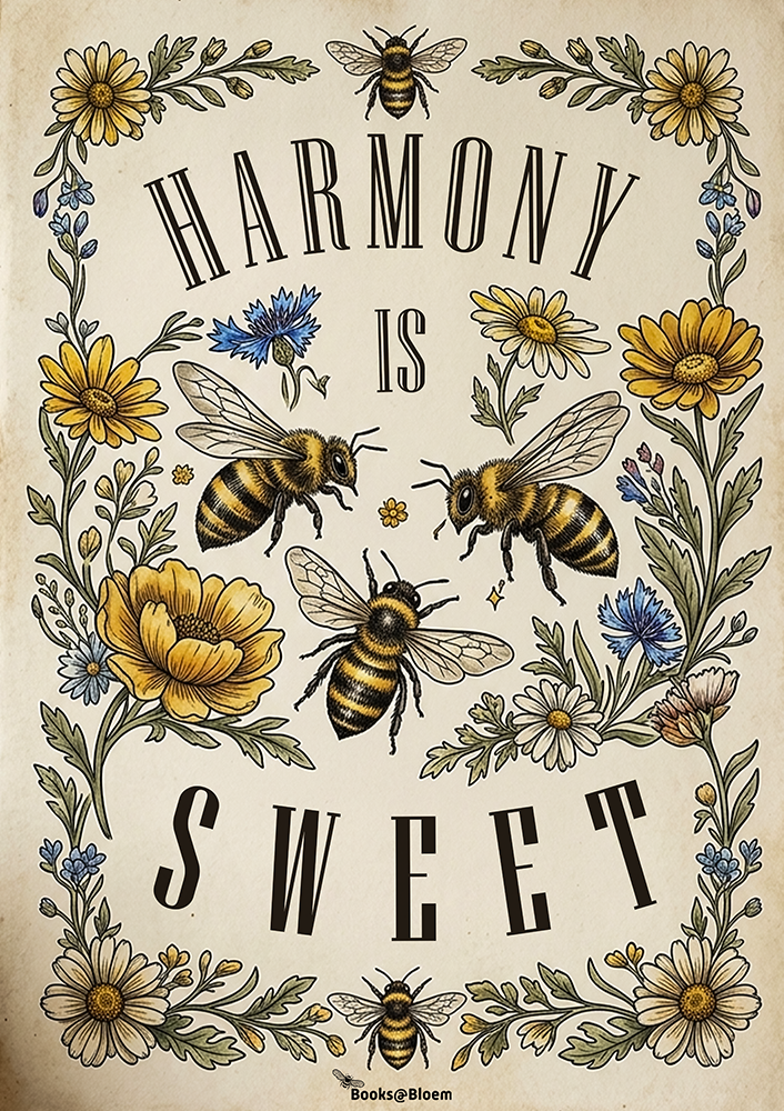 Inspirational Bee Wall Art – Printable Positive Quote Posters - Home & Office Décor on Canvas