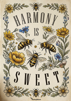 Inspirational Bee Wall Art – Printable Positive Quote Posters - Home & Office Décor on Canvas