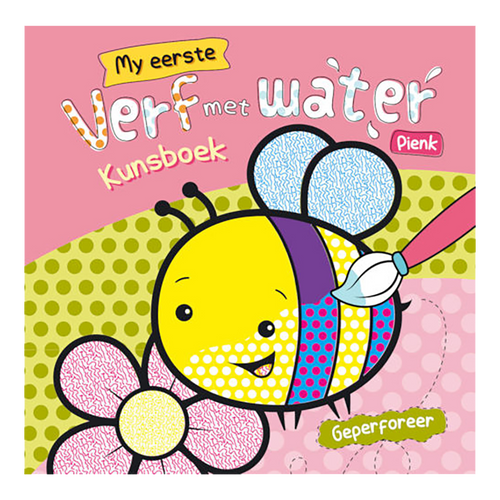 My Eerste Verf met Water Kunsboek Pienk