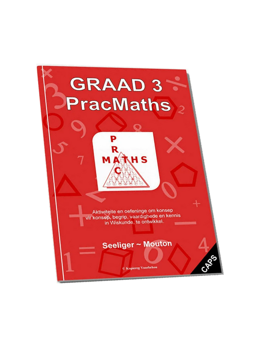 PracMaths Graad 3 Afrikaans – leerderboek se voorblad