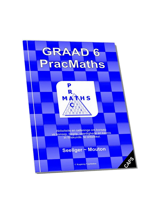 PracMaths Graad 6 Afrikaans – leerderboek se voorblad